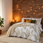 Leaf Print Soft Duvet Cover Set - Euroselle