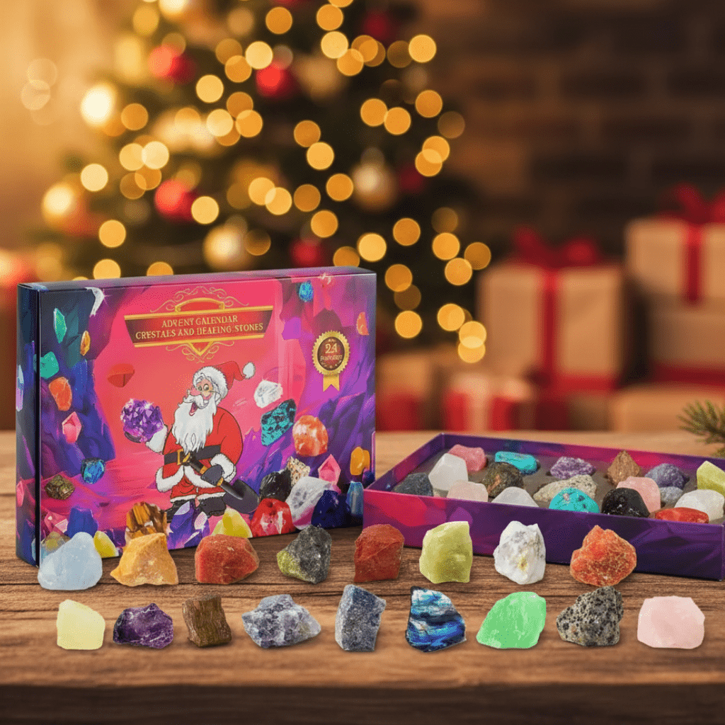 GemSpark 24 Real Gemstones Advent Calendar – Educational Treasure Collection