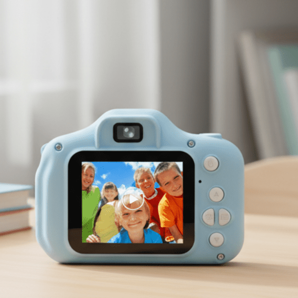 Cámara infantil SnapBuddy BrightFrame — Construcción resistente, fácil de usar, imágenes nítidas, vídeo de 1080p