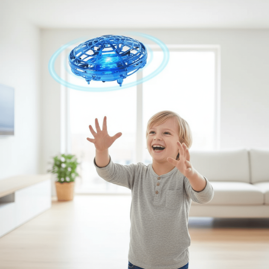 NovaHover kézi vezérlésű UFO-játékdrón — infravörös érzékelők, USB-ről tölthető, eldobással indítható
