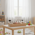 BrightTrail Montessoriinspirerad aktivitetsbräda med riktiga verktyg: skiftnyckel, skruvmejsel och låsset