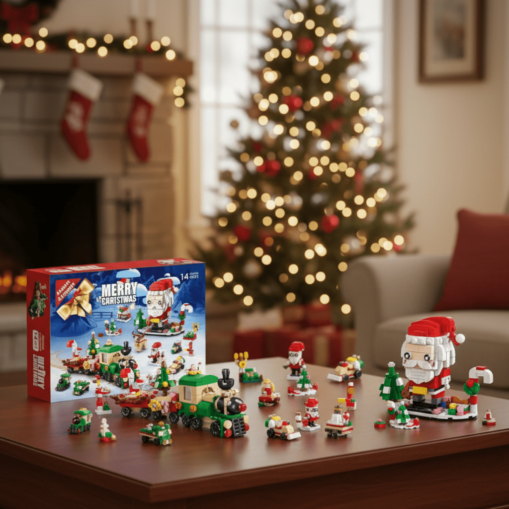Calendário do Advento BrightBlocks para crianças — 12 blocos para construir uma árvore de Natal festiva