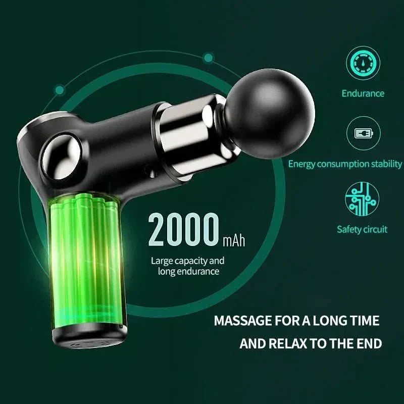 AeroPulseトラベルサイズマッサージガン — コンパクトな携帯式振動デバイス