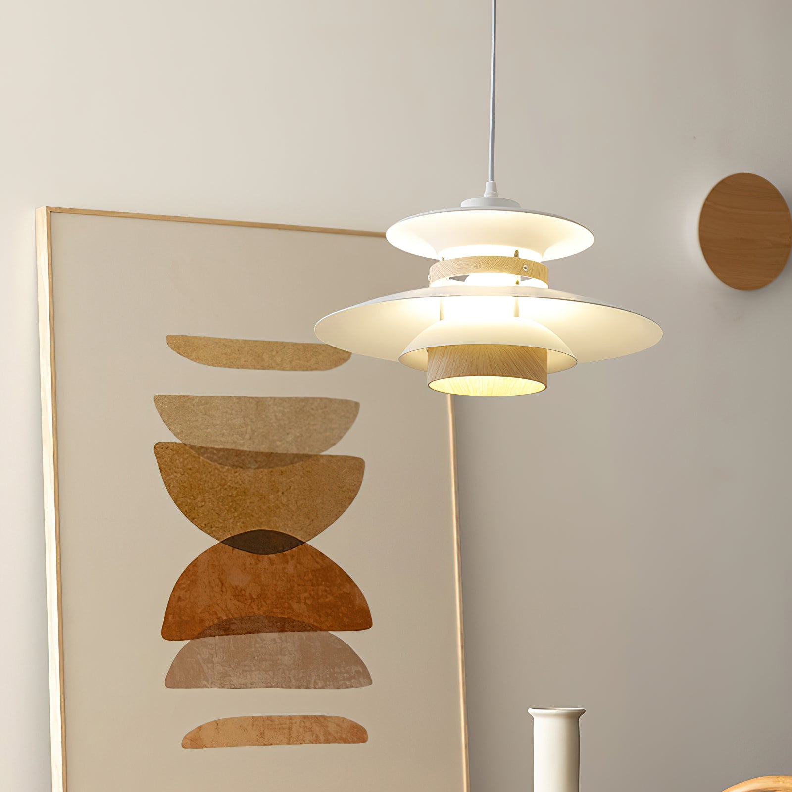 Arleston Pendant Light With LEDs And Metal Wood Accents