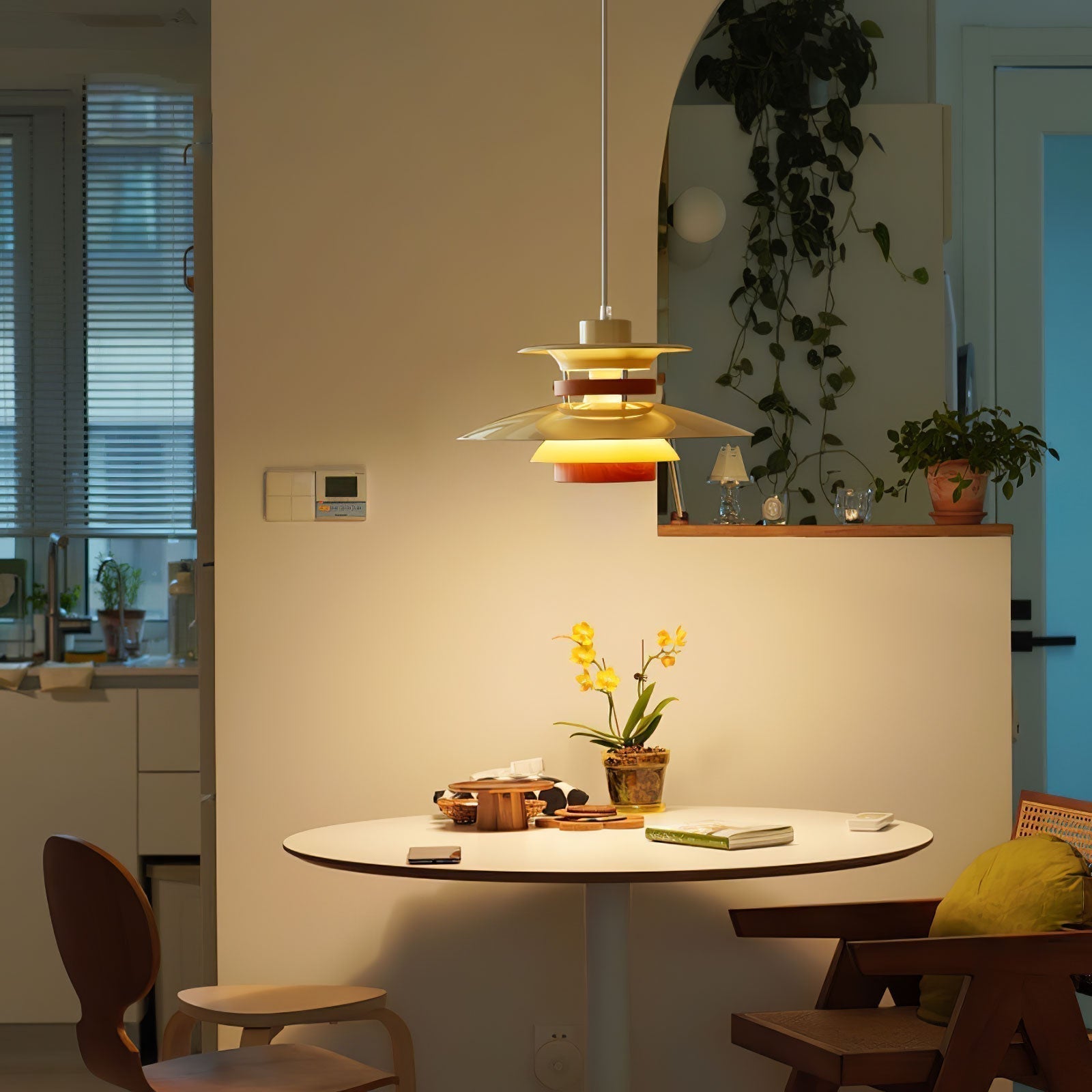Arleston Pendant Light With LEDs And Metal Wood Accents