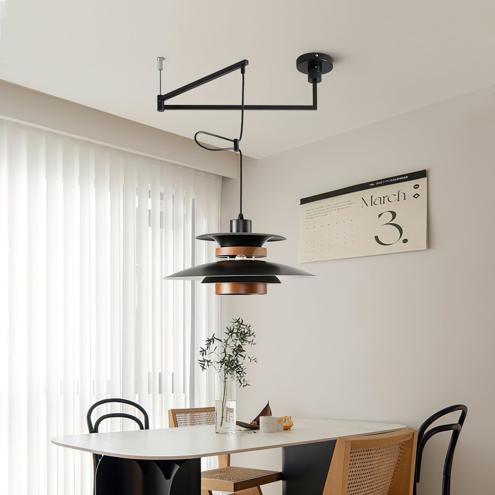Larsen Pendant Light With Swivel Arms Four Shades LED
