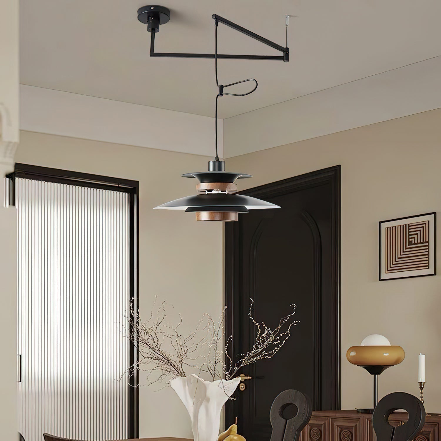 Larsen Pendant Light With Swivel Arms Four Shades LED