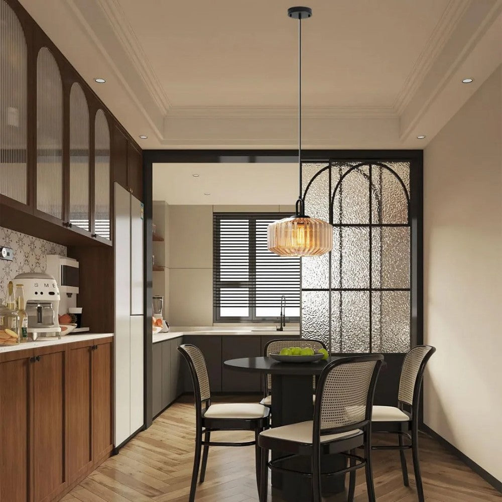 Kézzel fújt üveg függőlámpa, 11 hüvelykes LED-es mennyezeti lámpatest