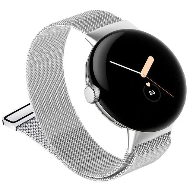 Bracelete de malha magnética em aço inoxidável para Google Pixel Watch e Watch 2
