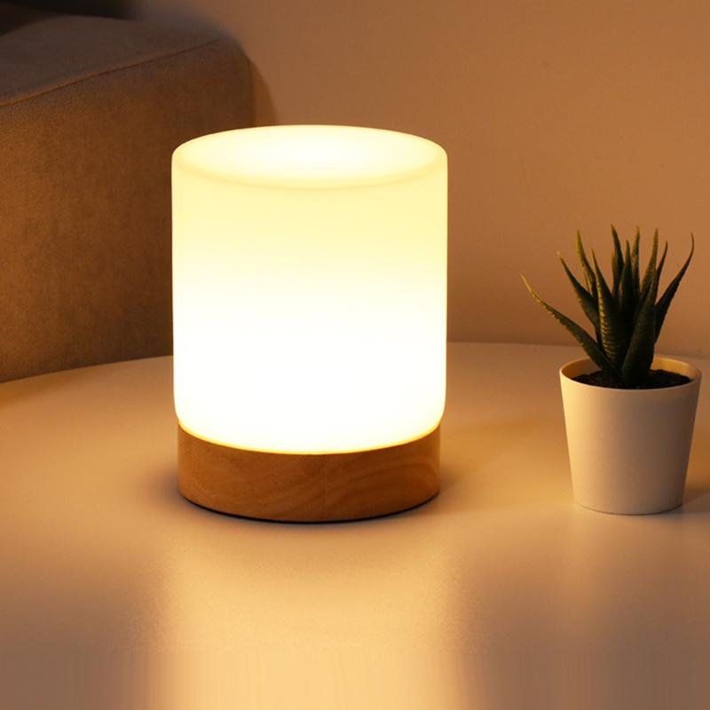 Mini Glass Table Lamp - 360° Illumination for Nightstands | Euroselle