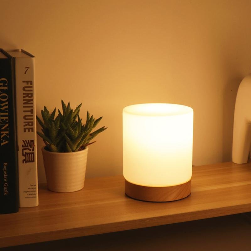Mini Glass Table Lamp - 360° Illumination for Nightstands | Euroselle