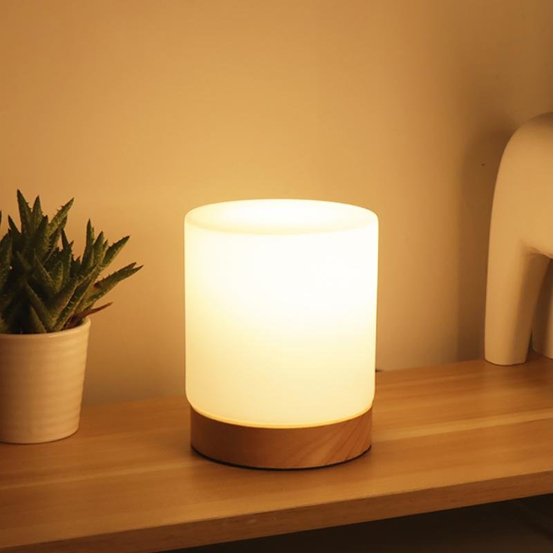 Mini Glass Table Lamp - 360° Illumination for Nightstands | Euroselle