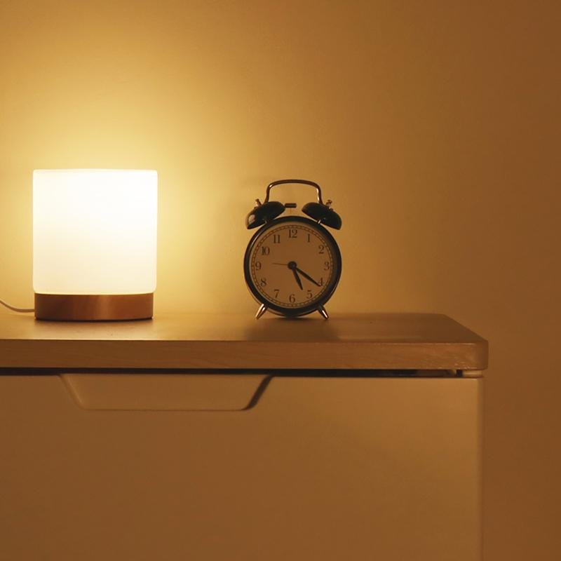 Mini Glass Table Lamp - 360° Illumination for Nightstands | Euroselle