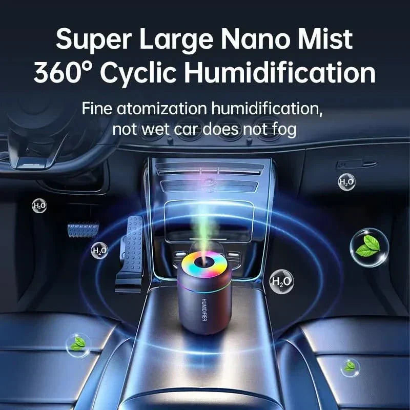 LumaMist 180ml USB Desk Humidifier — Compact Body and Desk LED Lighting