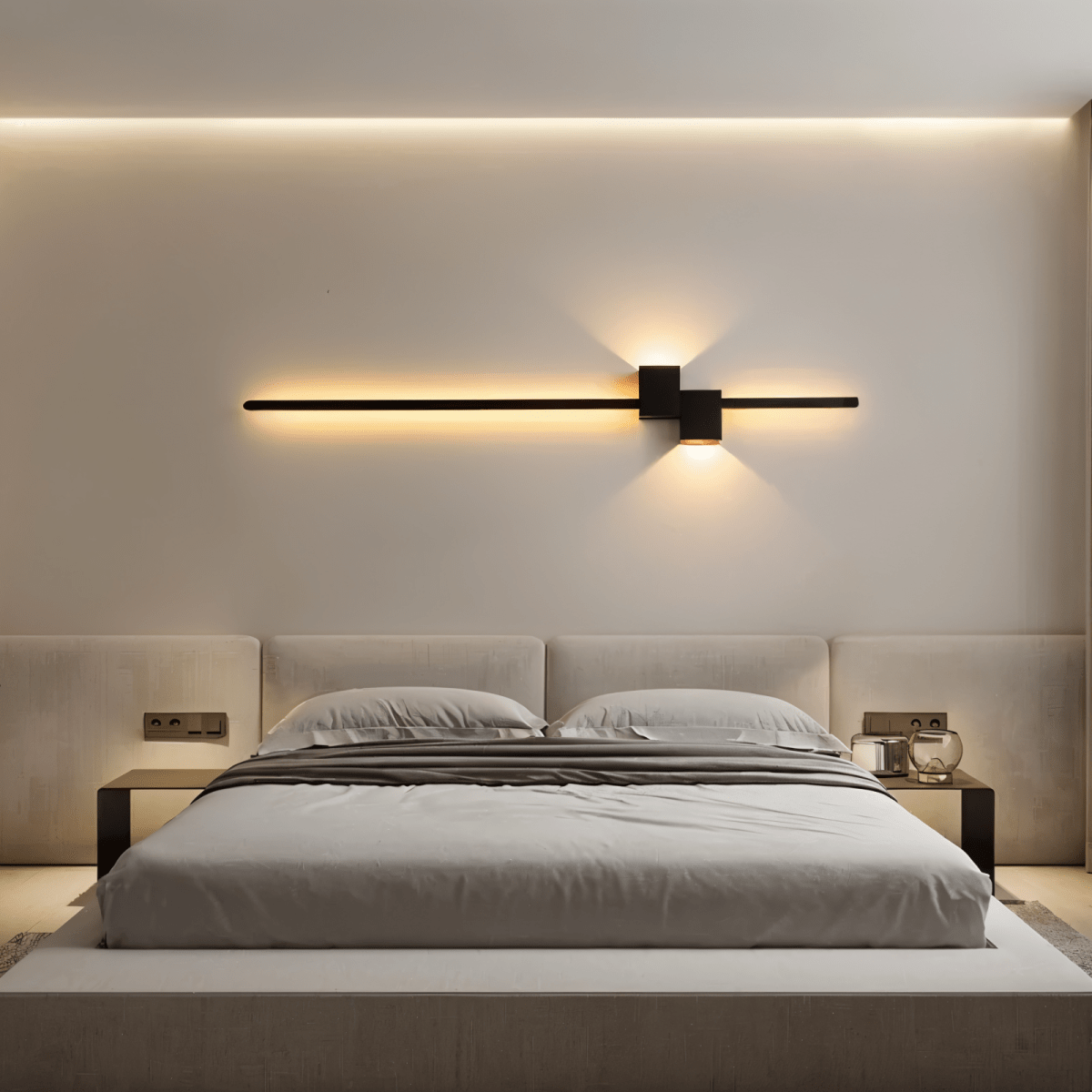 Minimalist LED wall light designed for sleek indirect illumination and modern interior decor - Euroselle