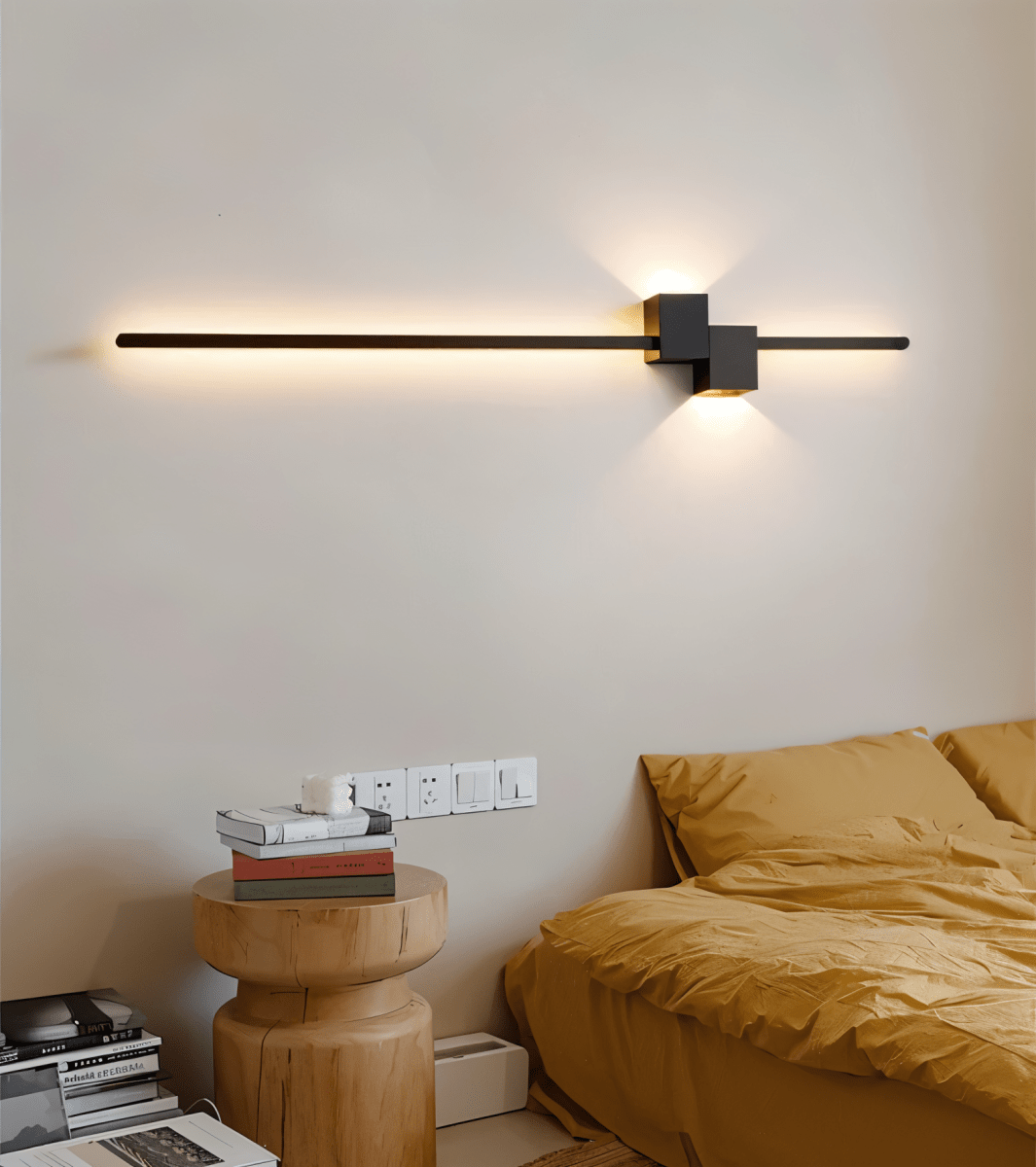 Minimalist LED wall light designed for sleek indirect illumination and modern interior decor - Euroselle