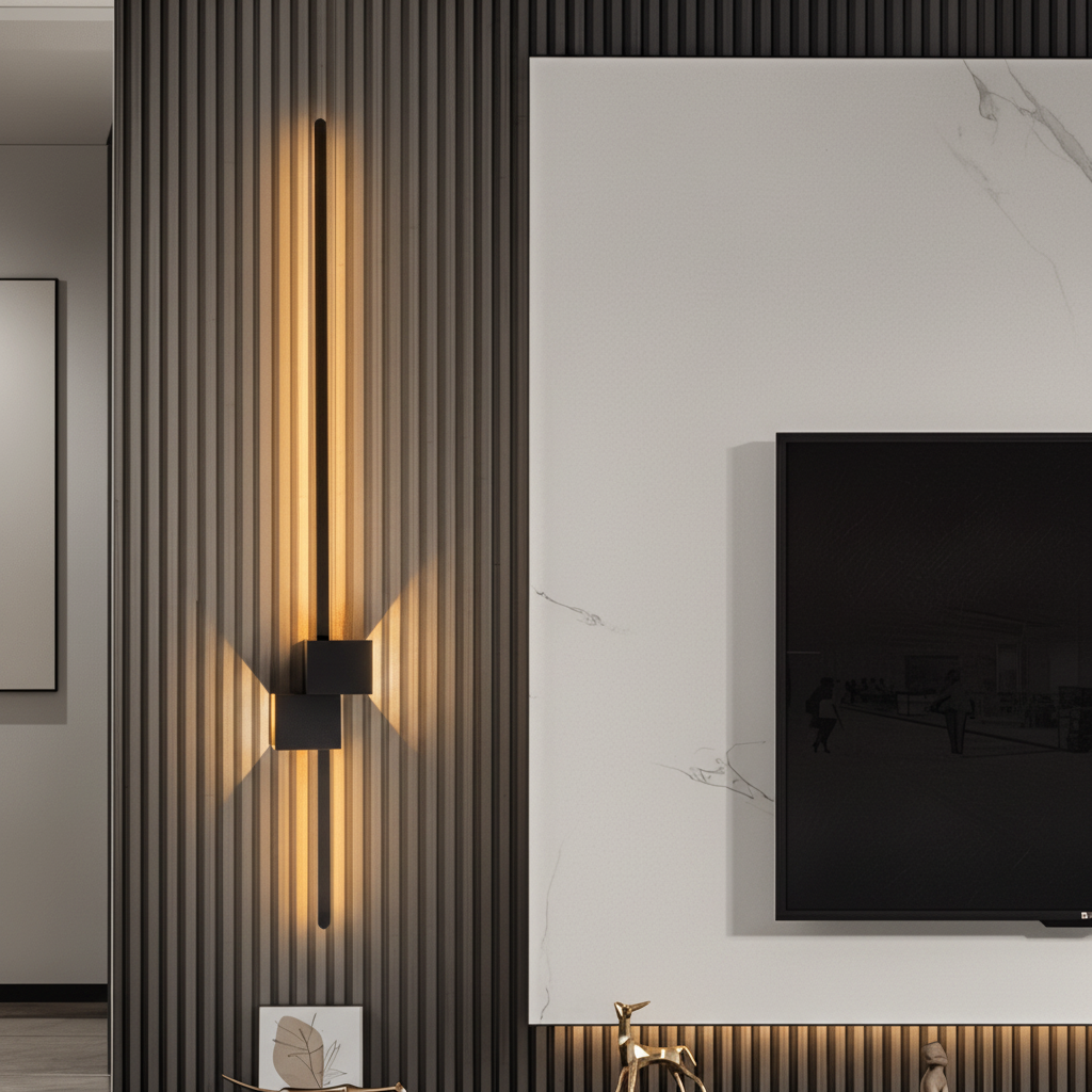 Minimalist LED wall light designed for sleek indirect illumination and modern interior decor - Euroselle