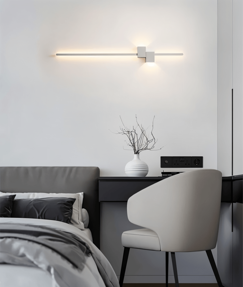 Minimalist LED wall light designed for sleek indirect illumination and modern interior decor - Euroselle
