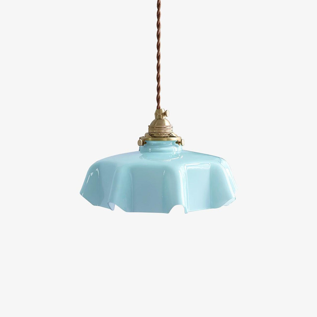 Textured Dome Pendant Light — Adjustable Height, White, Beige, Pink & Blue