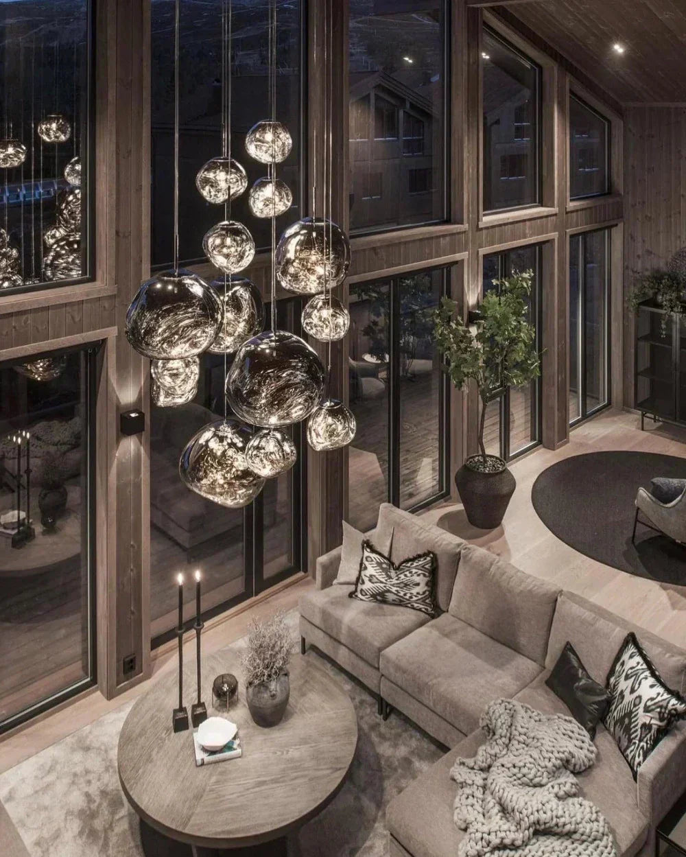 Colorful Warped Pendant Lights