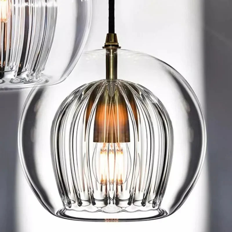 LumenAura Modern Glass Pendant Light for Interiors