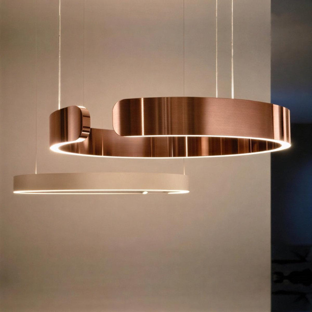 Moderne runde Deckenpendelleuchte | Offenes Ringdesign