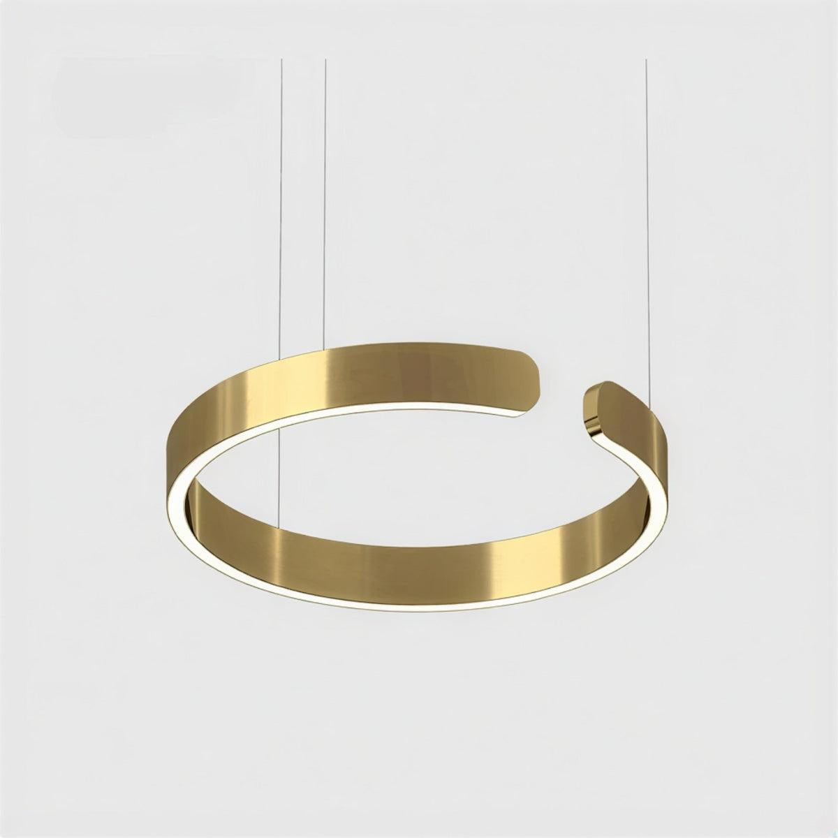 Moderne runde Deckenpendelleuchte | Offenes Ringdesign