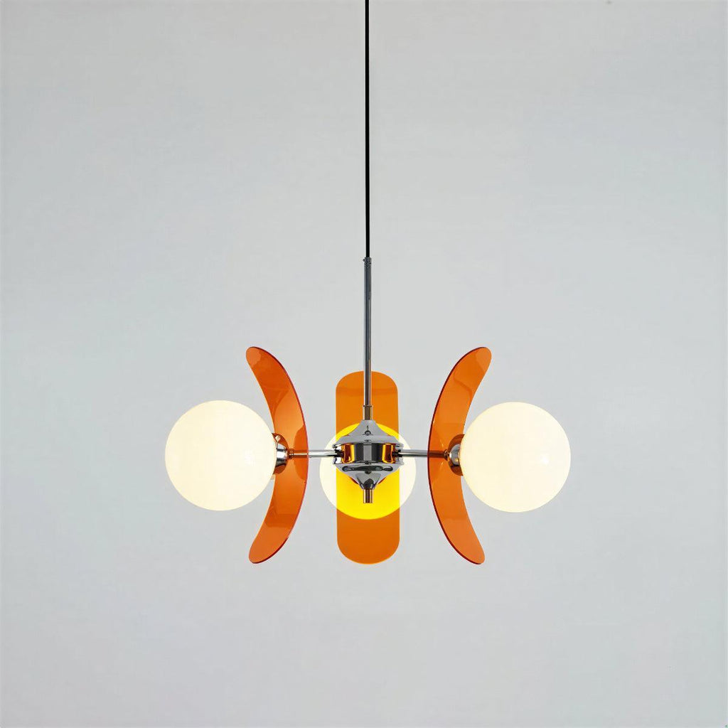 Candelabru Sputnik modern — plafonieră cu abajururi glob din sticlă