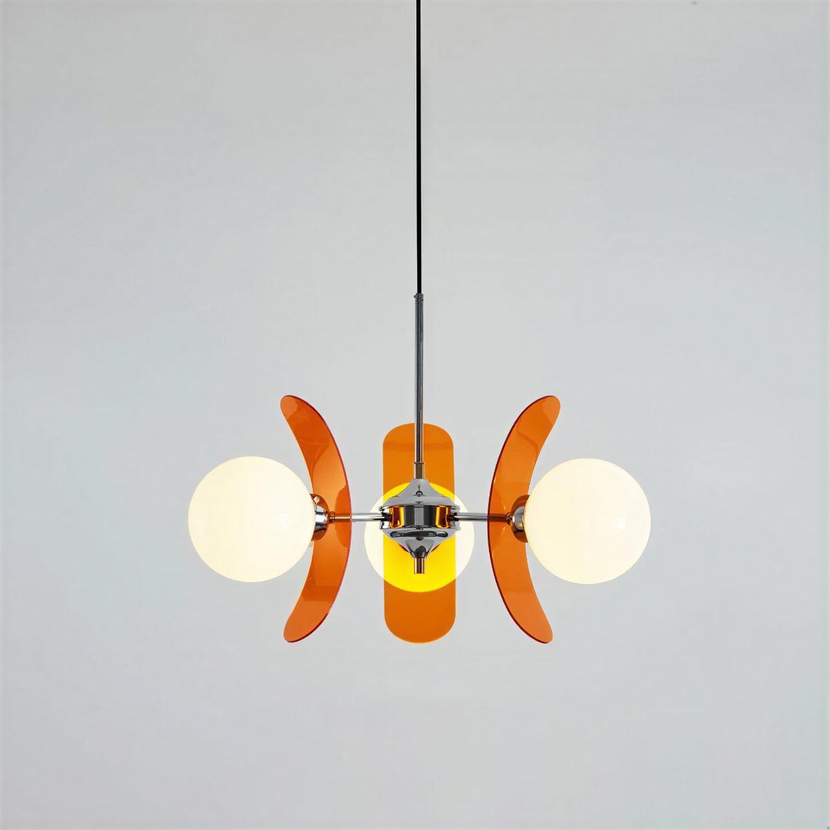 Candelabru Sputnik modern — plafonieră cu abajururi glob din sticlă