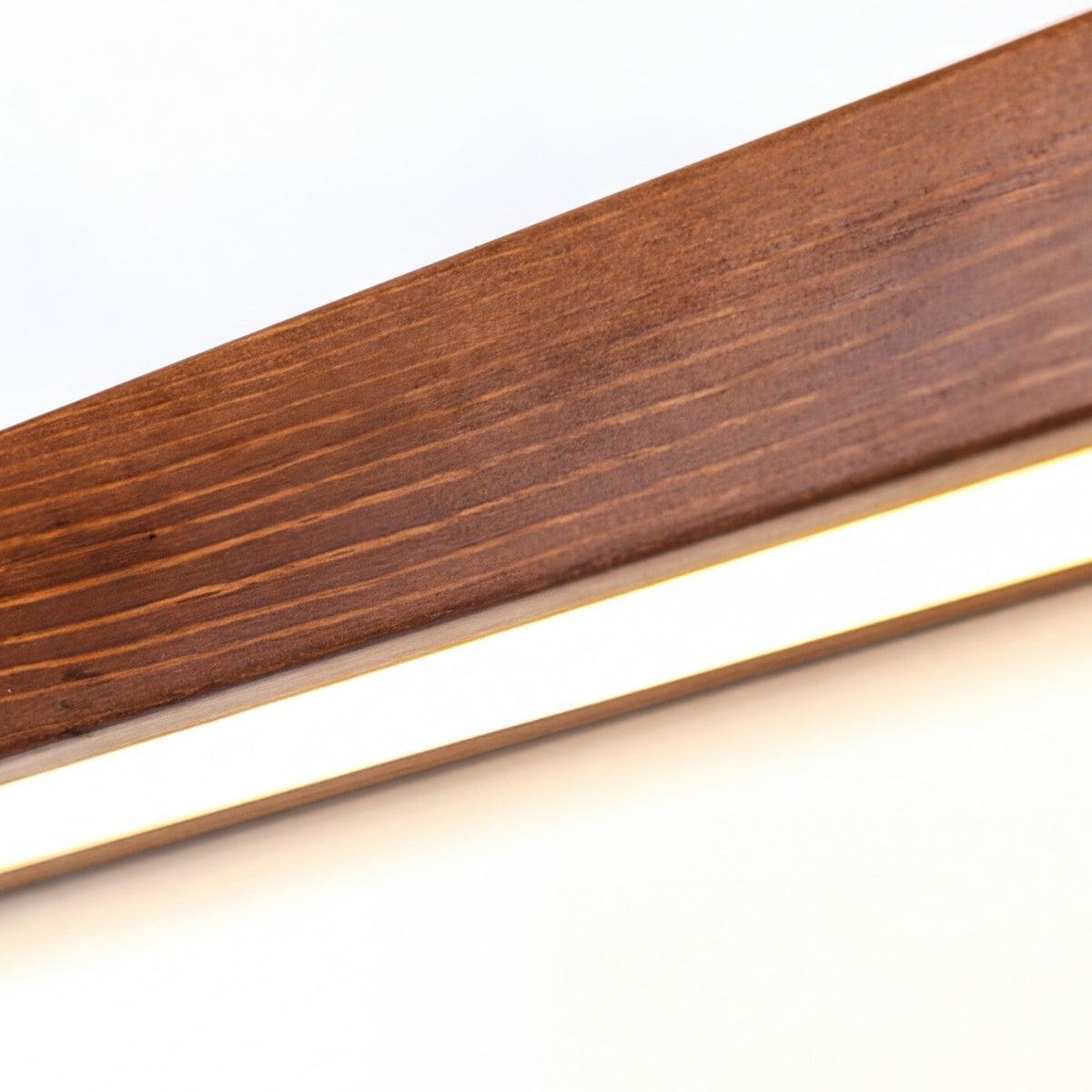 Applique murale moderne et fine — luminaire de meuble-lavabo minimaliste en bois