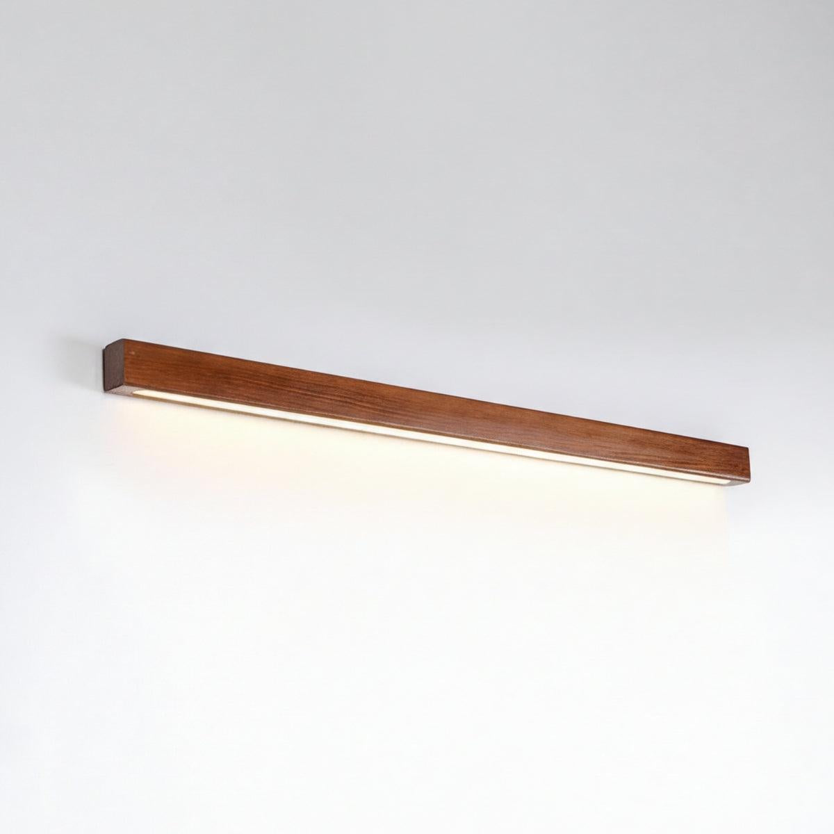 Applique murale moderne et fine — luminaire de meuble-lavabo minimaliste en bois
