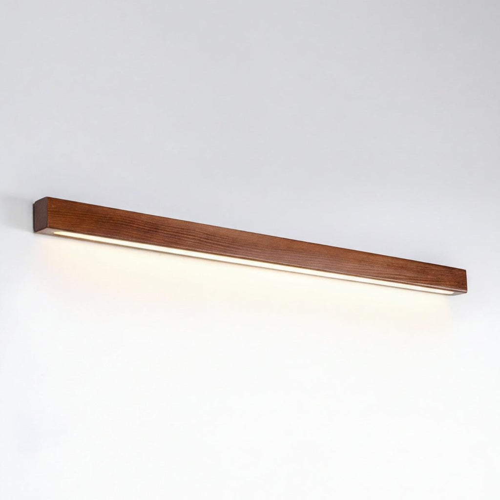 Applique murale moderne et fine — luminaire de meuble-lavabo minimaliste en bois