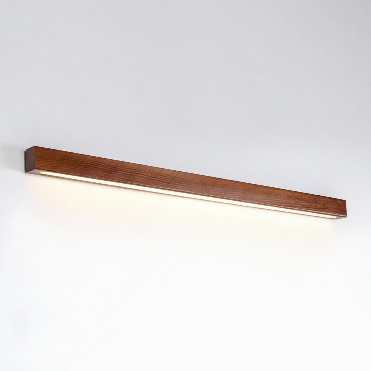 Applique murale moderne et fine — luminaire de meuble-lavabo minimaliste en bois