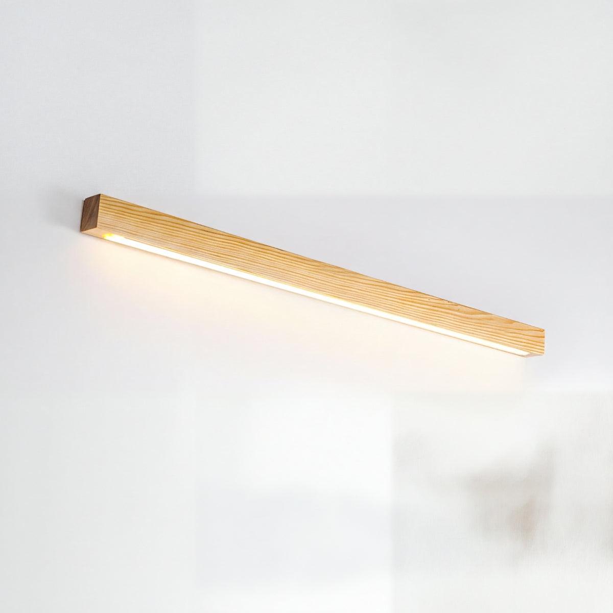 Applique murale moderne et fine — luminaire de meuble-lavabo minimaliste en bois