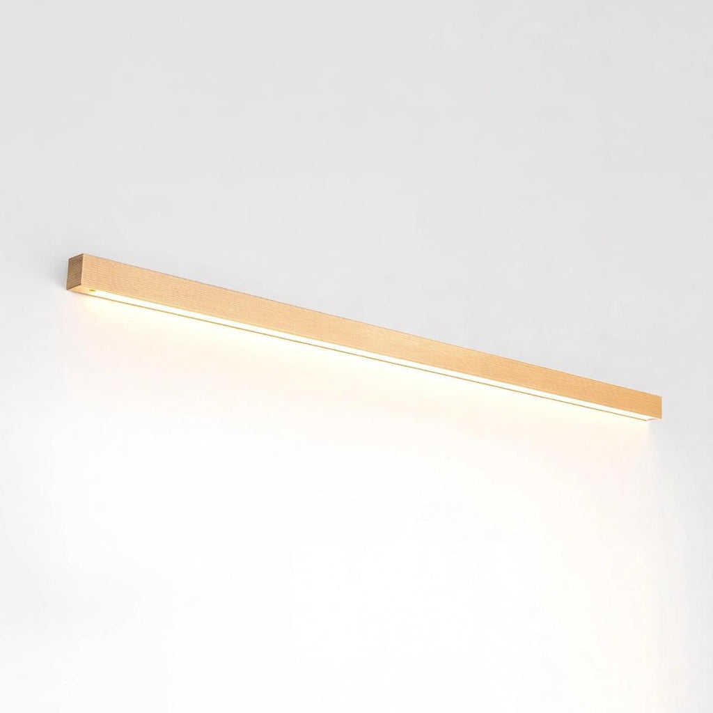 Applique murale moderne et fine — luminaire de meuble-lavabo minimaliste en bois