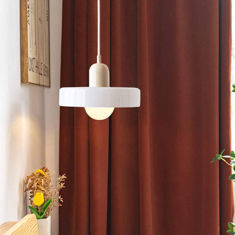 KiraGlass Geometric Bauhaus Pendant Light In Colored Glass