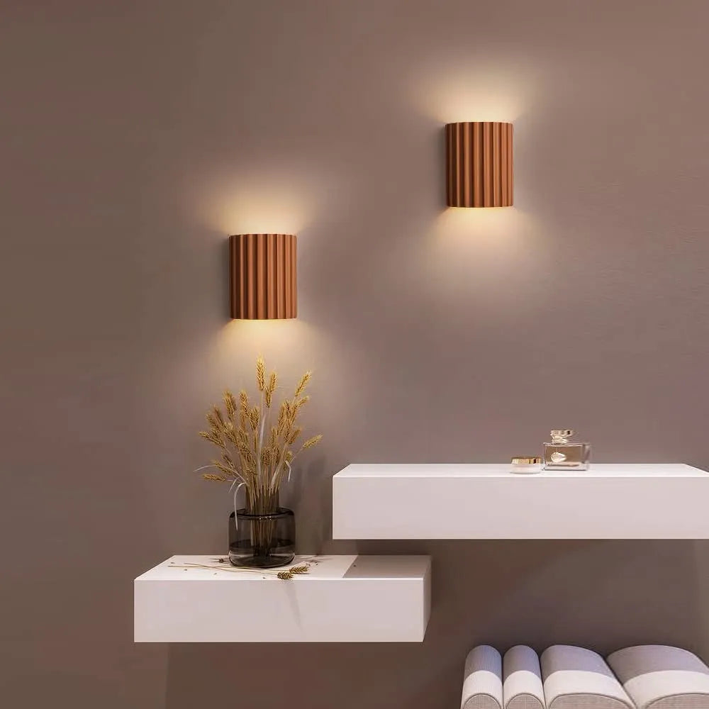Aplique escultórico de resina con dos portalámparas G9 para iluminación de acento en dormitorio y pasillo, acabado verde, luminaria compacta de interior de 6,5 pulgadas