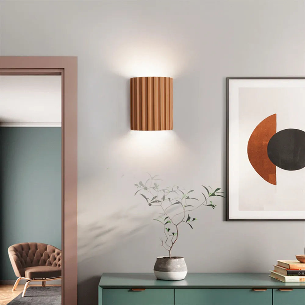 Aplique escultórico de resina con dos portalámparas G9 para iluminación de acento en dormitorio y pasillo, acabado verde, luminaria compacta de interior de 6,5 pulgadas