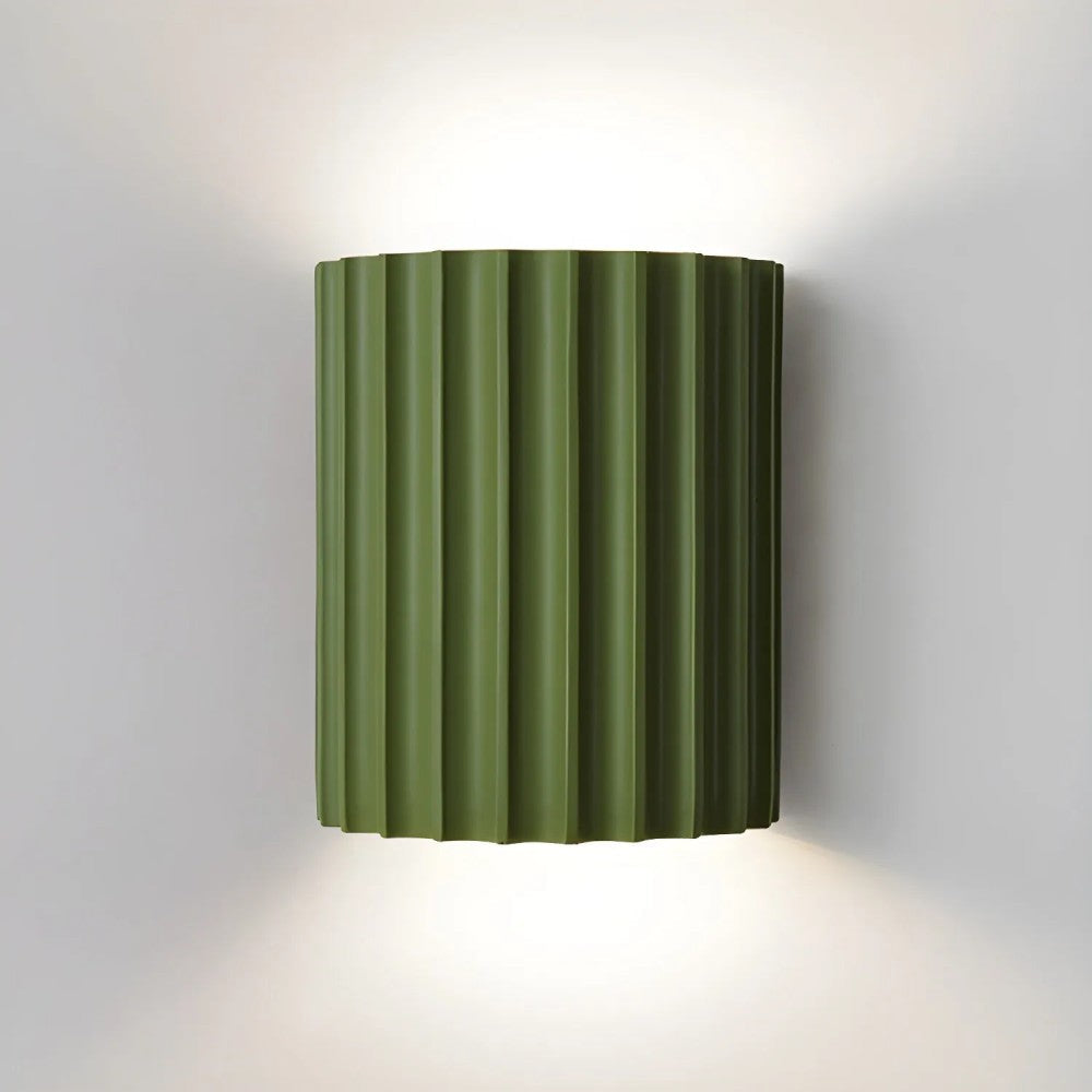 Aplique escultórico de resina con dos portalámparas G9 para iluminación de acento en dormitorio y pasillo, acabado verde, luminaria compacta de interior de 6,5 pulgadas