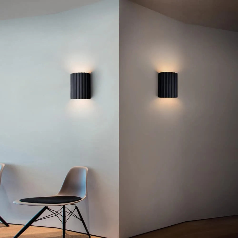 Aplique escultórico de resina con dos portalámparas G9 para iluminación de acento en dormitorio y pasillo, acabado verde, luminaria compacta de interior de 6,5 pulgadas