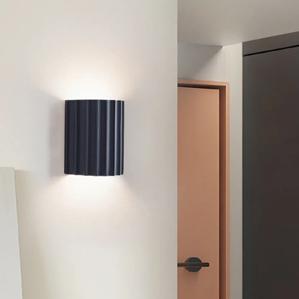Aplique escultórico de resina con dos portalámparas G9 para iluminación de acento en dormitorio y pasillo, acabado verde, luminaria compacta de interior de 6,5 pulgadas