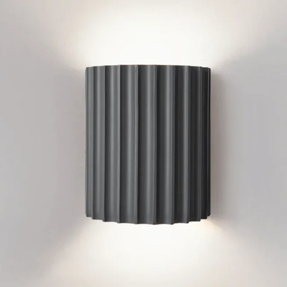 Aplique escultórico de resina con dos portalámparas G9 para iluminación de acento en dormitorio y pasillo, acabado verde, luminaria compacta de interior de 6,5 pulgadas
