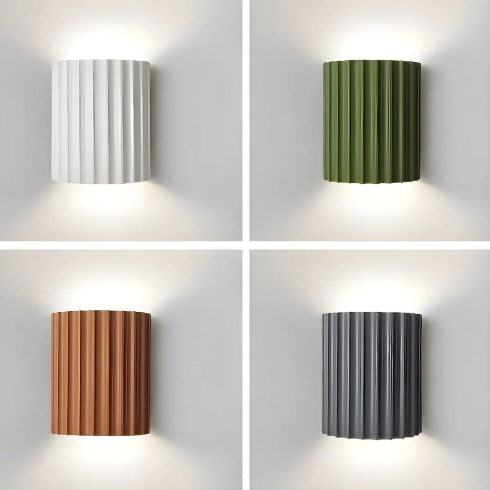 Aplique escultórico de resina con dos portalámparas G9 para iluminación de acento en dormitorio y pasillo, acabado verde, luminaria compacta de interior de 6,5 pulgadas
