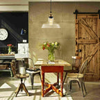 Industrial Style Pendant Light With Single Glass Dome