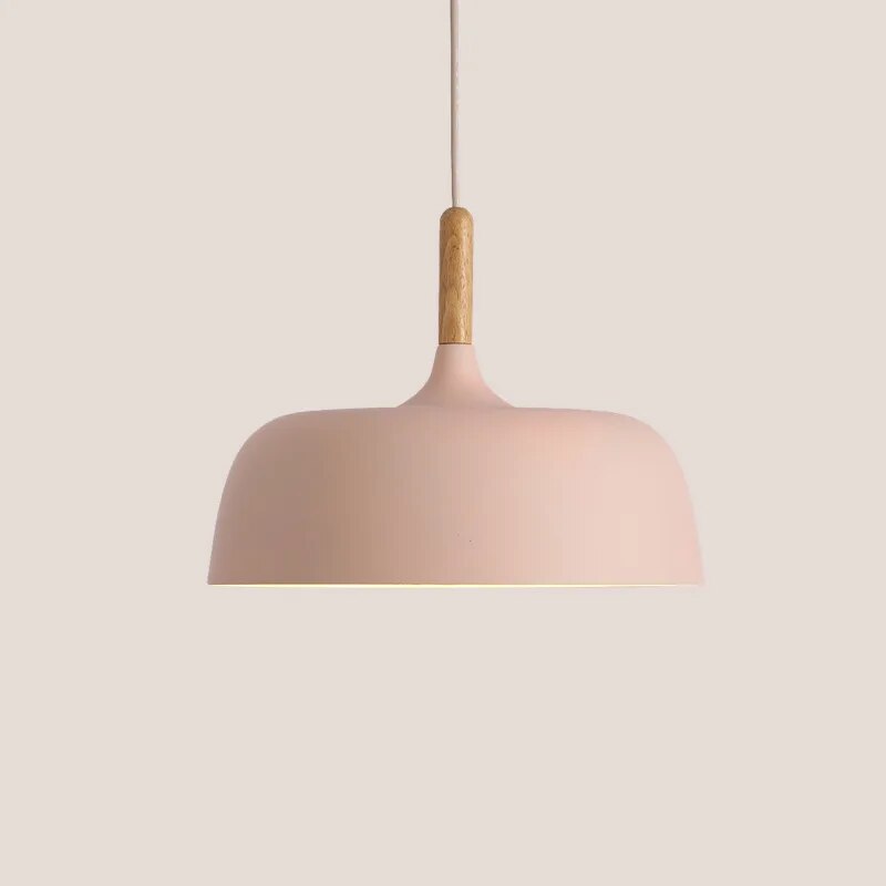 Kivaro | Modern Black Pendant Light With Wood Accent, Scandinavian Ceiling Fixture