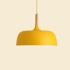 Kivaro | Modern Black Pendant Light With Wood Accent, Scandinavian Ceiling Fixture