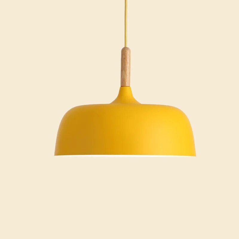 Kivaro | Modern Black Pendant Light With Wood Accent, Scandinavian Ceiling Fixture