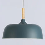 Kivaro | Modern Black Pendant Light With Wood Accent, Scandinavian Ceiling Fixture
