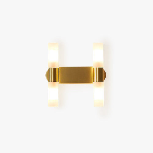 Aurelin | Applique murale LED moderne dorée avec verre dépoli
