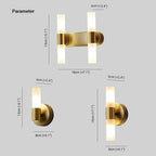 Aurelin | Moderne goldene LED-Wandleuchte mit satiniertem Glas